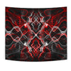 Red & Black Abstract Smoke Wall Tapestry