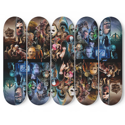 Horror Movie Icons Skateboard Wall Art Set