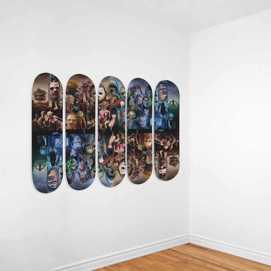 Horror Movie Icons Skateboard Wall Art Set