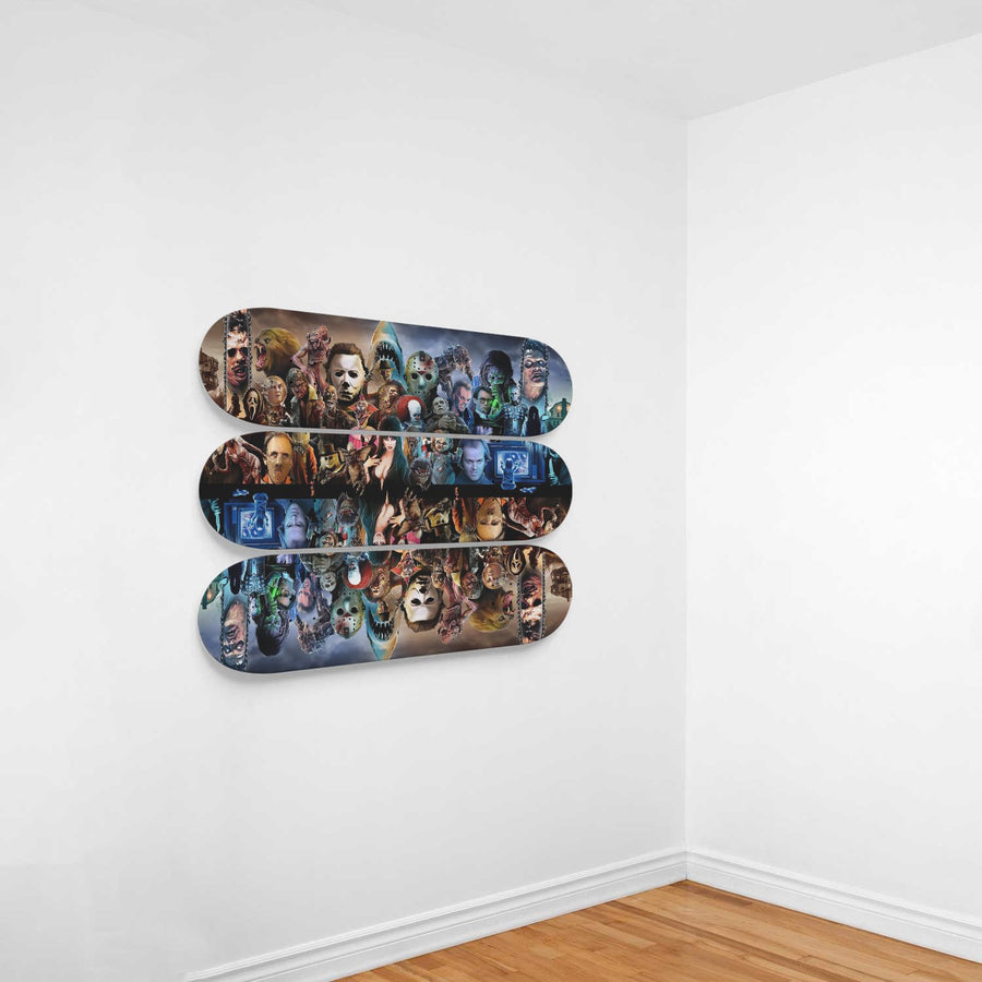 Horror Movie Icons 3 Piece Skateboard Wall Art Set