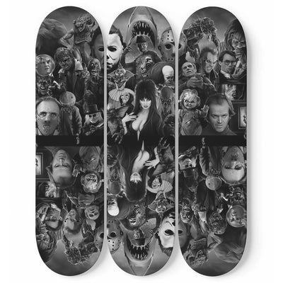 Horror Movie Icons 3 Piece Skateboard Wall Art Set