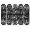 Horror Movie Icons - Black & White 5 Piece Skateboard Wall Art Set