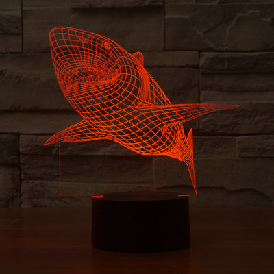 Shark 3D LED Illusion Lamp