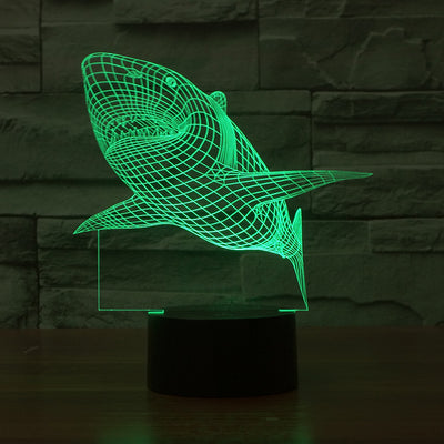 Shark 3D LED Illusion Lamp