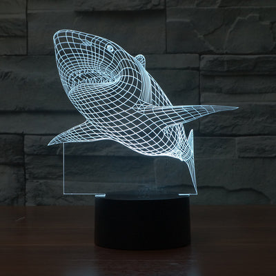 Shark 3D LED Illusion Lamp