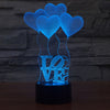 Love Balloon 3D LED Illusion Lamp