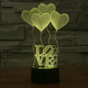 Love Balloon 3D LED Illusion Lamp