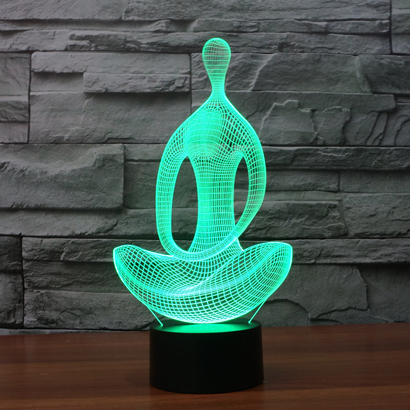 Yoga 3D LED Illusion Lamp