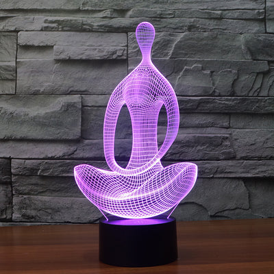 Yoga 3D LED Illusion Lamp