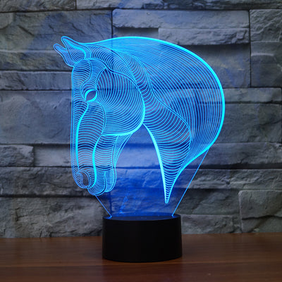 Horse 3D LED Illusion Lamp