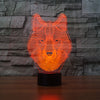 Wolf 3D LED Illusion Lamp