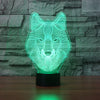 Wolf 3D LED Illusion Lamp