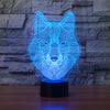 Wolf 3D LED Illusion Lamp