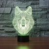 Wolf 3D LED Illusion Lamp