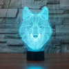 Wolf 3D LED Illusion Lamp