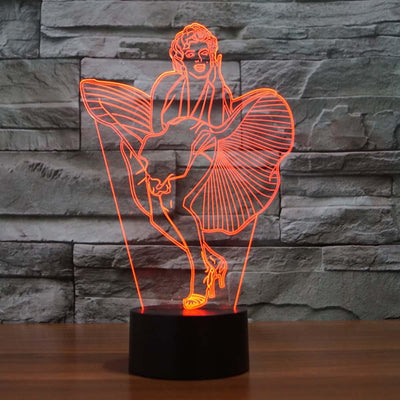 Marilyn Monroe 3D LED Illusion Lamp