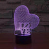 Love 3D LED Illusion Lamp