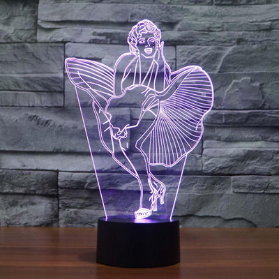 Marilyn Monroe 3D LED Illusion Lamp