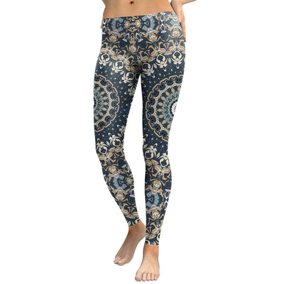 Vintage Mandala Flower Premium Lux Leggings