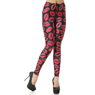 Luscious Red Lips Premium Lux Leggings