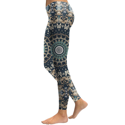 Vintage Mandala Flower Premium Lux Leggings