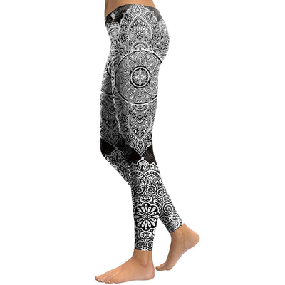 Black Mandala Premium Lux Leggings