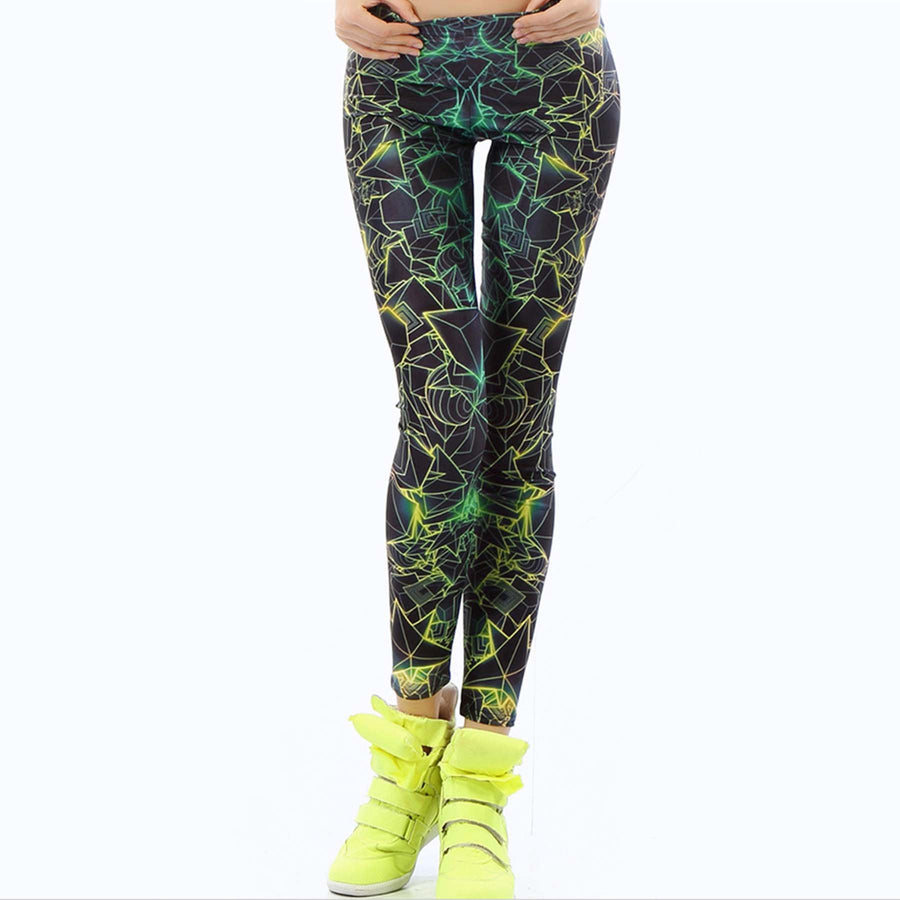 Abstract Fluorescent Rays Premium Lux Leggings