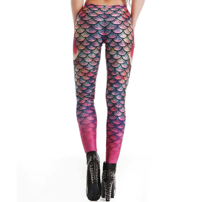 Metallic Pink Mermaid Premium Lux Leggings