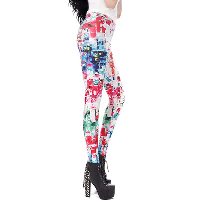 Square Abstract Rays Premium Lux Leggings