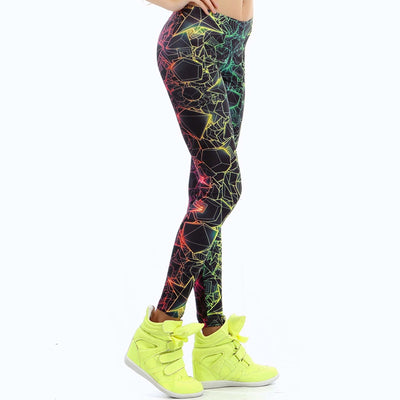 Abstract Fluorescent Rays Premium Lux Leggings