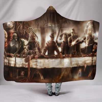 Horror Icon's Last Supper Premium Hooded Blanket