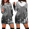 New York Print Women's Hoodie Dress