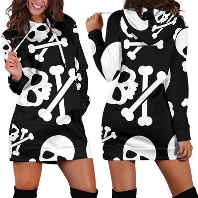 Skull & Crossbones Women's Hoodie Dress