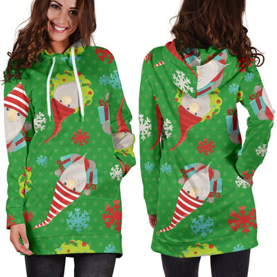 Gnome For Christmas Hoodie Dress