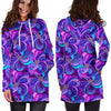 Purple Peacock Women's Hoodie Dress