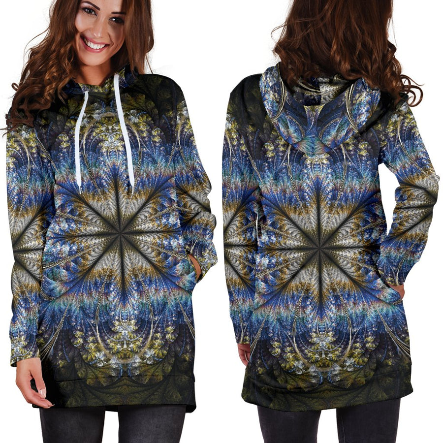 Fractal Mandala Women's Hoodie Dress