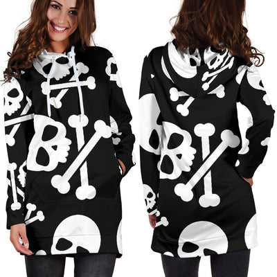 Skull & Crossbones Women's Hoodie Dress