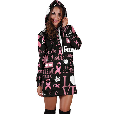 Breast Cancer Awareness Hoodie Dress