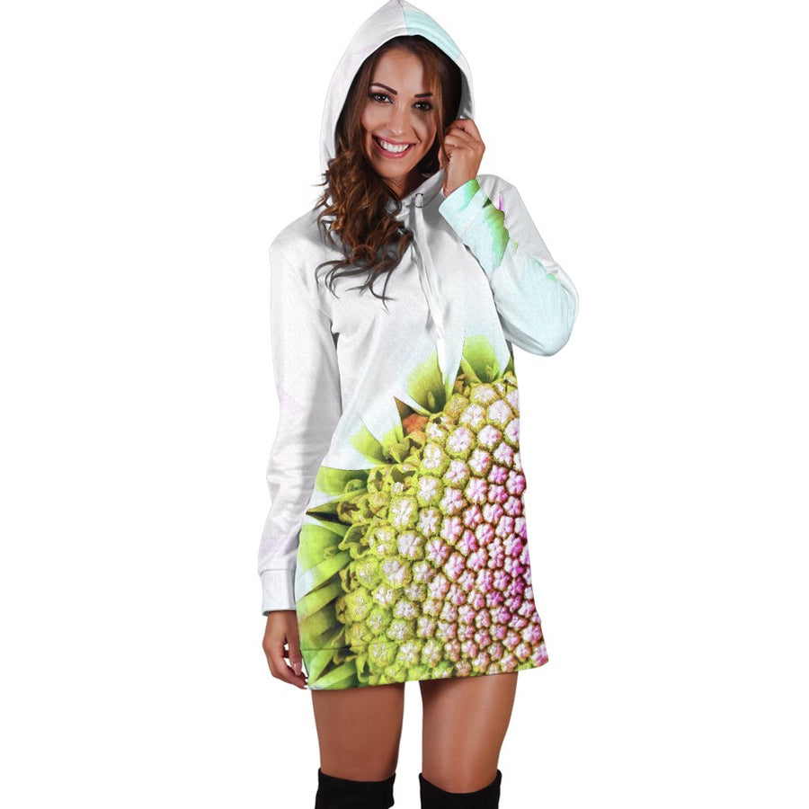 Flower Print Women's Hoodie Dress