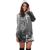 New York Print Women's Hoodie Dress