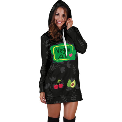 Vegan AF Hoodie Dress for Healthy Vegans