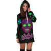 Wicked Skulls Hoodie Dress with Roses and Sugar Skull Art