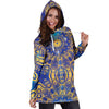 Gold Bohemian Women's Hoodie Dress