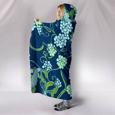 Don't Be Koi Lilly Print Premium Hooded Blanket