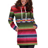 Women's Hoodie Dress - Aztec