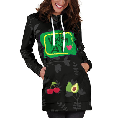 Vegan AF Hoodie Dress for Healthy Vegans