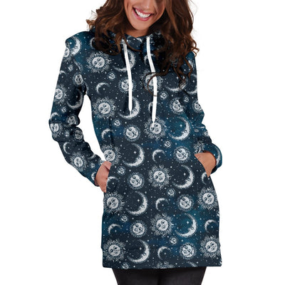 Sun and Moon Women's Hoodie Dress