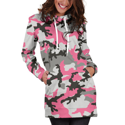 Pink Camo Women's Hoodie Dress