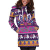 Colorful Lotus Women's Hoodie Dress