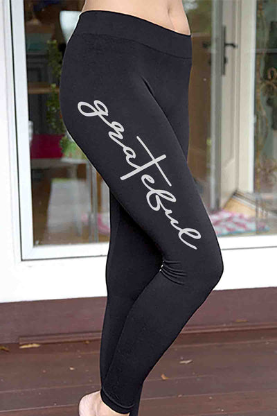 Grateful Script Leggings